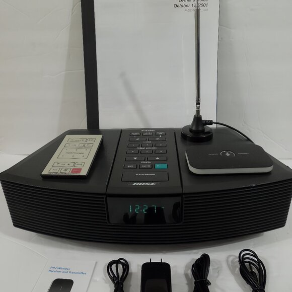 Classic Bose Wave Radio Black with Remote Upgrade Kit FM Antenna, Bluetooth Kit - Picture 3 of 8